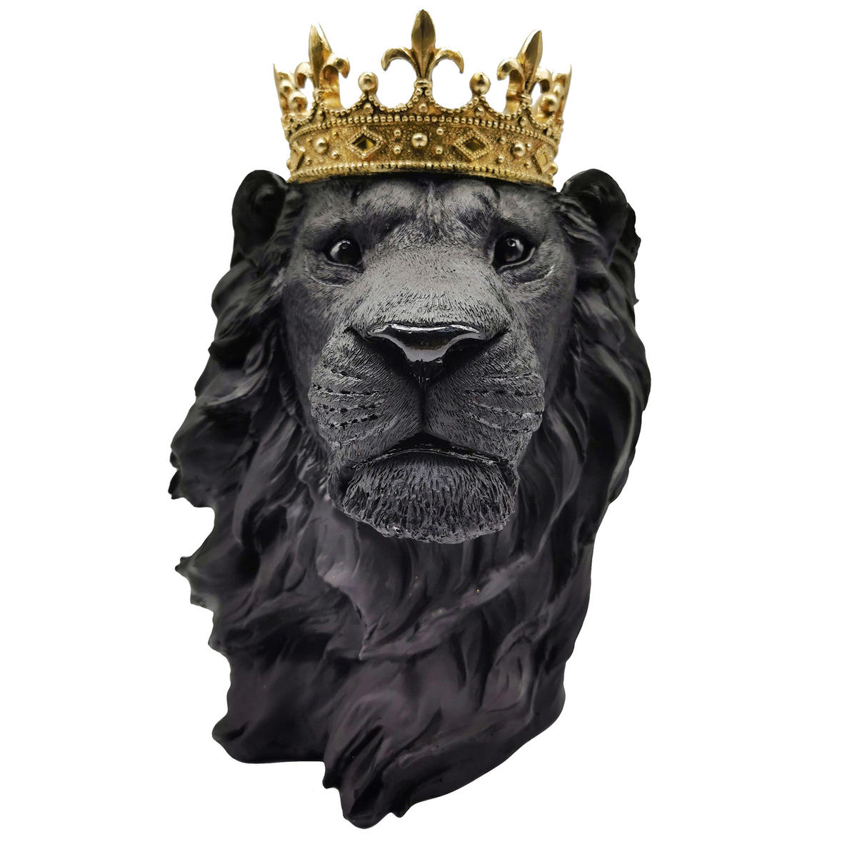 DEKOLÖWE - Goldfarben/Schwarz, LIFESTYLE, Kunststoff (28/35/23cm) - Ambia Home