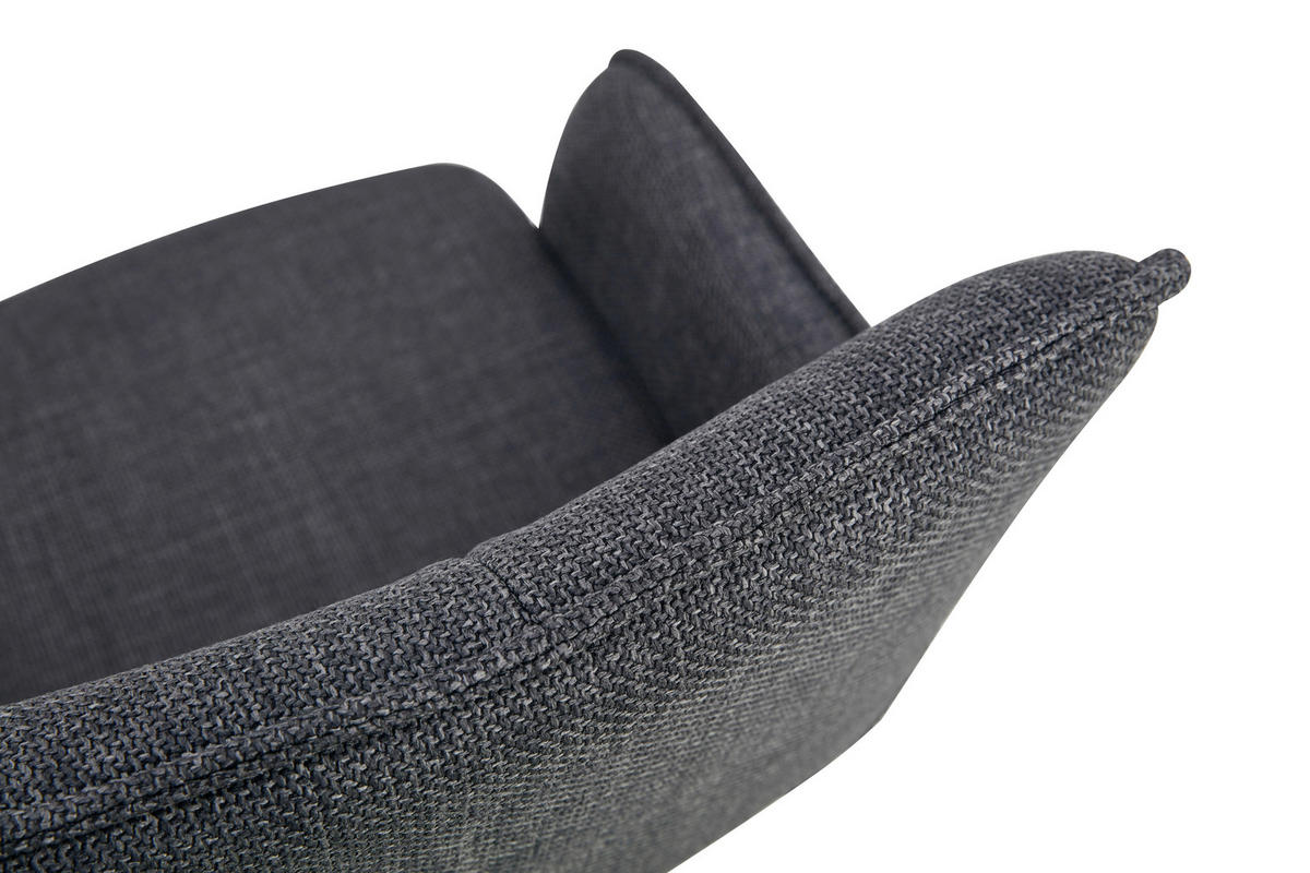 ARMLEHNSTUHL-SET 2 Stück  in Webstoff  - Anthrazit, MODERN, Textil/Metall (57/91/64cm) - MID.YOU