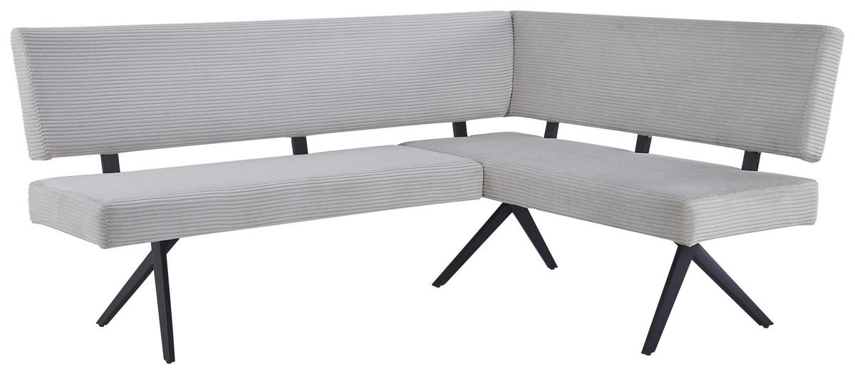 ECKBANK 190/150 cm  in Beige  - Beige/Schwarz, KONVENTIONELL, Textil/Metall (190/150cm) - MID.YOU
