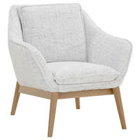 SESSEL in Chenille Hellgrau  - Hellgrau/Naturfarben, KONVENTIONELL, Holz/Textil (77/90/85cm) - SetOne by Musterring