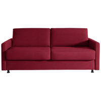 SCHLAFSOFA  in Flachgewebe Rot  - Rot/Schwarz, KONVENTIONELL, Textil/Metall (207/88/101cm) - Bali