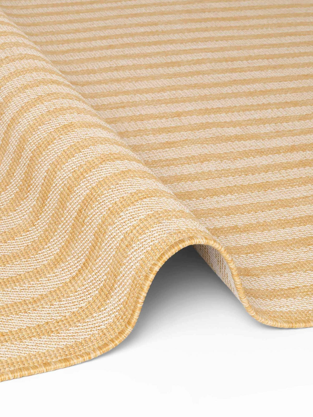 FLACHWEBETEPPICH 200/300 cm Haringey Weiß, Dunkelgelb rechteckig  - Dunkelgelb/Weiß, Design, Kunststoff (200/300cm)