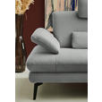 ECKSOFA  in Chenille, Flachgewebe Grau  284/180 cm  - Schwarz/Grau, Design, Textil/Metall (284/180cm) - Dieter Knoll