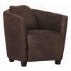 COCKTAILSESSEL Mikrofaser Dunkelbraun    - Dunkelbraun/Braun, Design, Holz/Textil (72/72/85cm)
