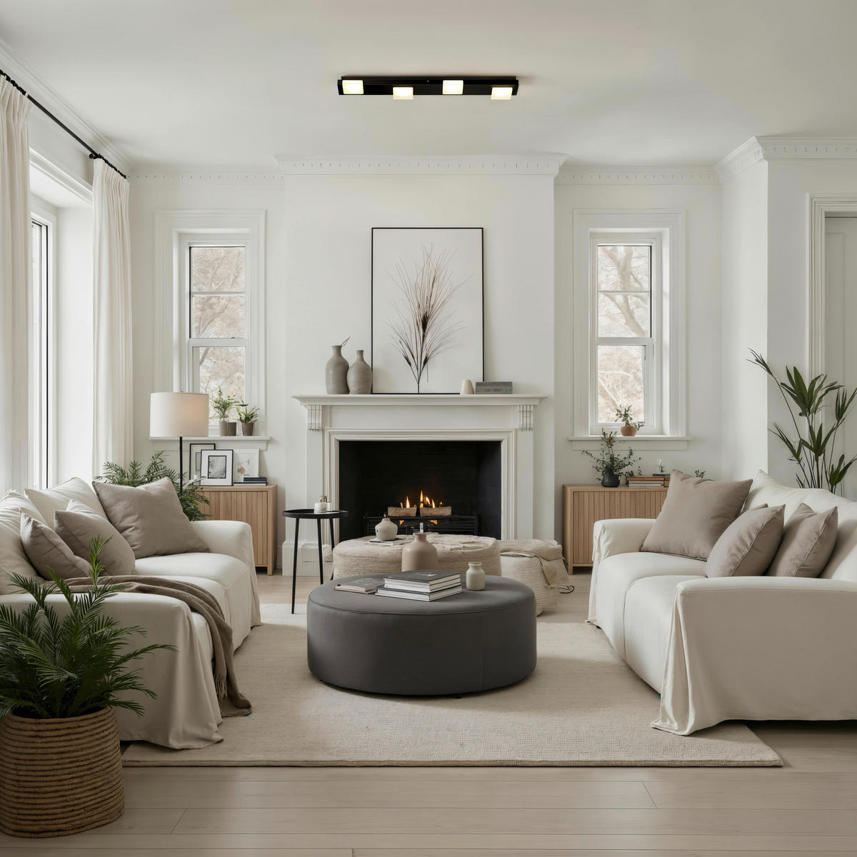 LED-DECKENLEUCHTE 72/12/3 cm  - Schwarz, Design, Metall (72/12/3cm) - BOPP