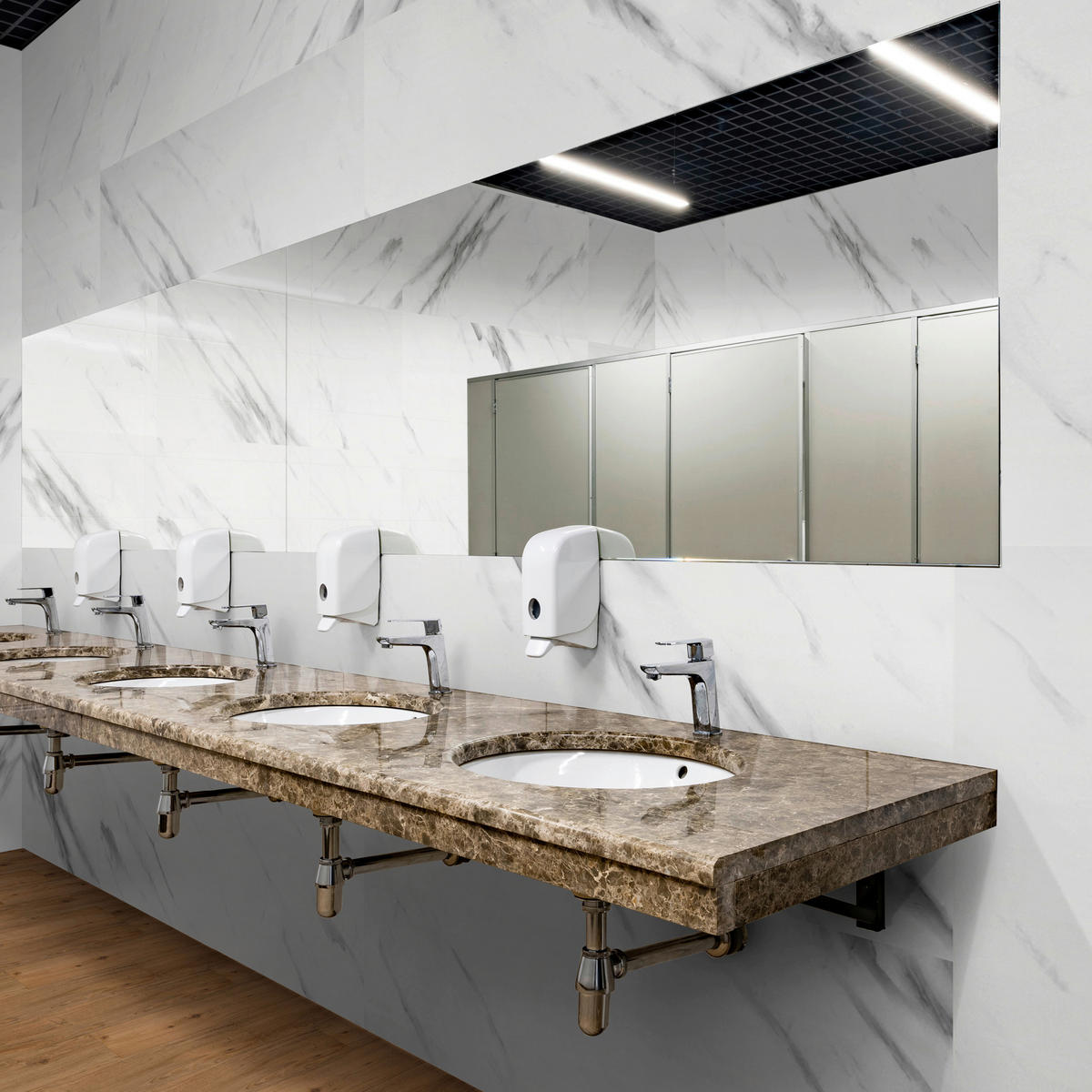 Vinyl für die Wand XL  - Weiß Hochglanz/Grau Hochglanz, MODERN, Kunststoff (120/60/0,37cm)