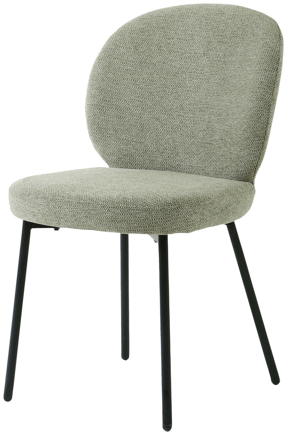 STUHL  in Eisen Leinenoptik Holz, Metall, Textil  - Schwarz/Grün, Design, Holz/Textil (49/86/64cm) - Ambia Home