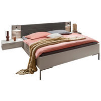 BETTANLAGE 180/200 cm  in Schieferfarben, Hellgrau, Dunkelgrau   - Schieferfarben/Dunkelgrau, Konventionell, Holzwerkstoff/Textil (180/200cm) - Novel
