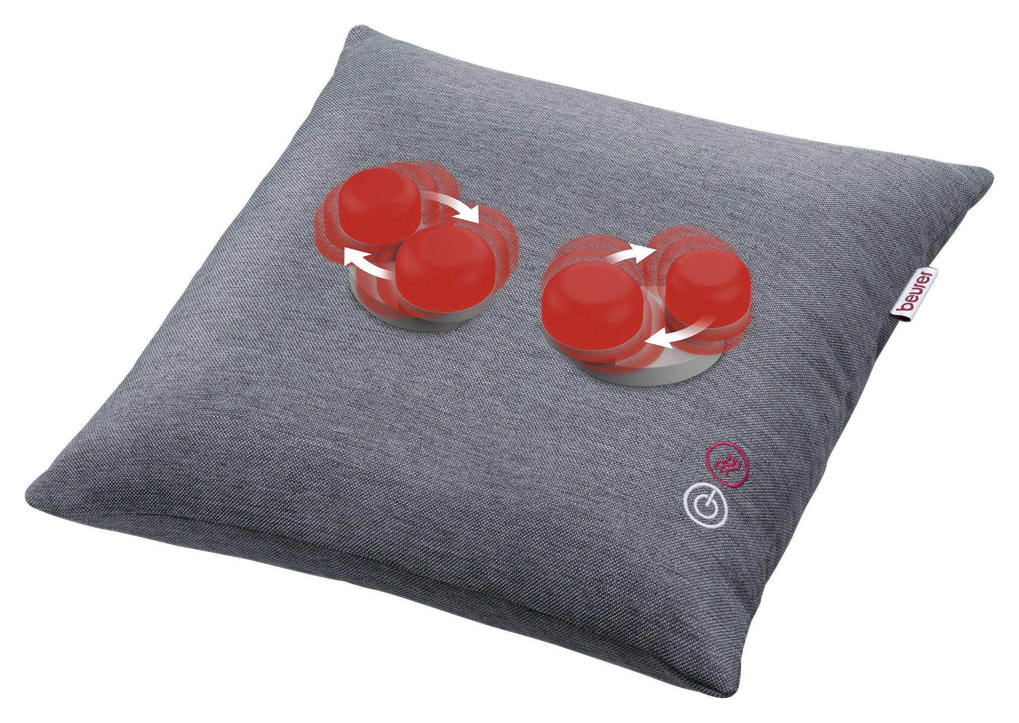 MASSAGEKISSEN - Grau, KONVENTIONELL, Textil (40/40/10cm) - Beurer