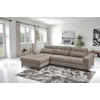 ECKSOFA in Struktur Hellbraun  - Hellbraun/Schwarz, Design, Textil/Metall (176/255cm) - Livetastic