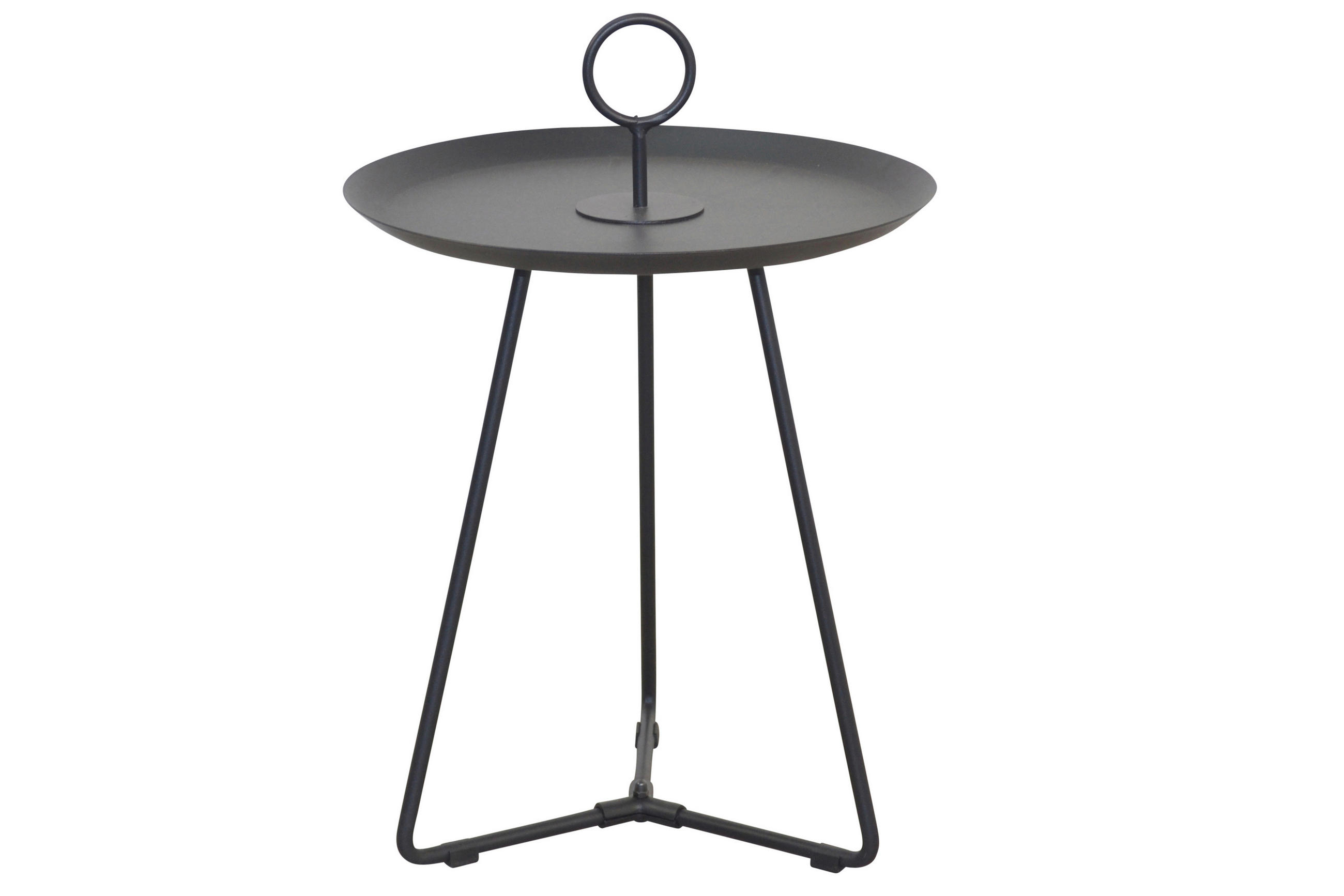 BEISTELLTISCH 38/38/45 cm Schwarz rund  - Schwarz, Design, Metall (38/38/45cm) - MID.YOU