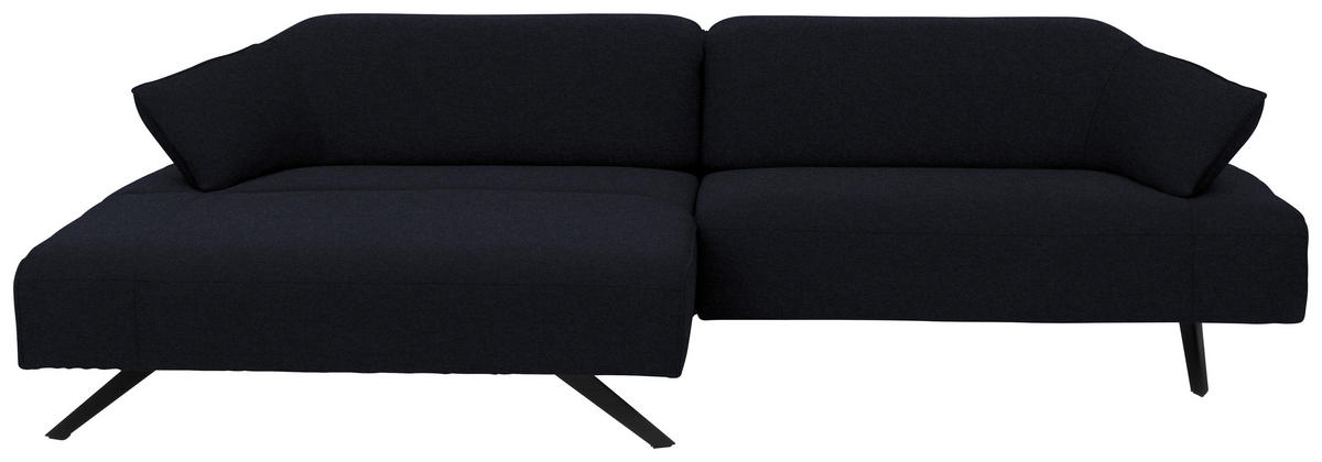 ECKSOFA  in Struktur Dunkelblau  165/276 cm  - Anthrazit/Dunkelblau, Design, Textil/Metall (165/276cm) - Himolla
