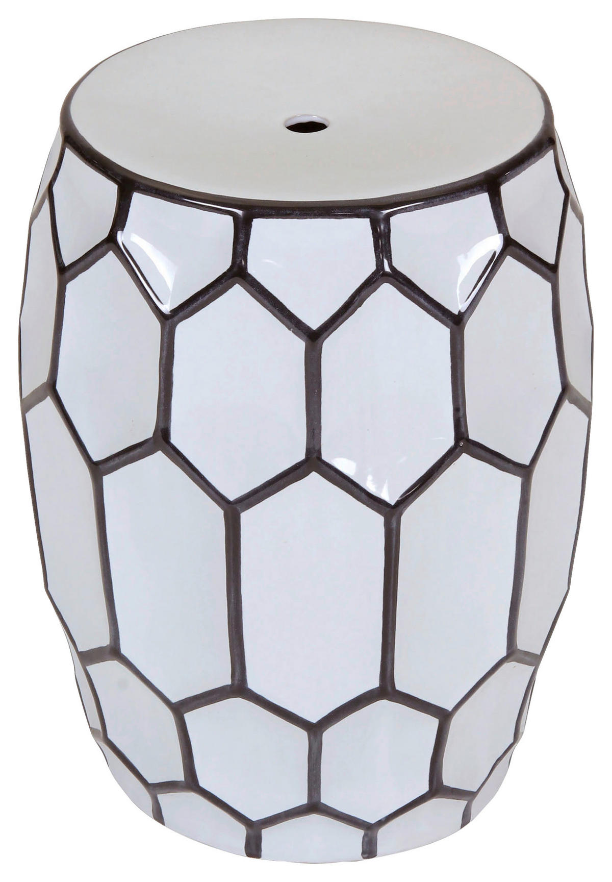 ODKLÁDACÍ STOLEK, černá, bílá - bílá/černá, Design, keramika (33/33/45cm) - Landscape