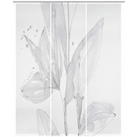 FLÄCHENVORHANG  3 Stück  halbtransparent   60/245 cm  - Anthrazit, Design, Textil (60/245cm) - Novel