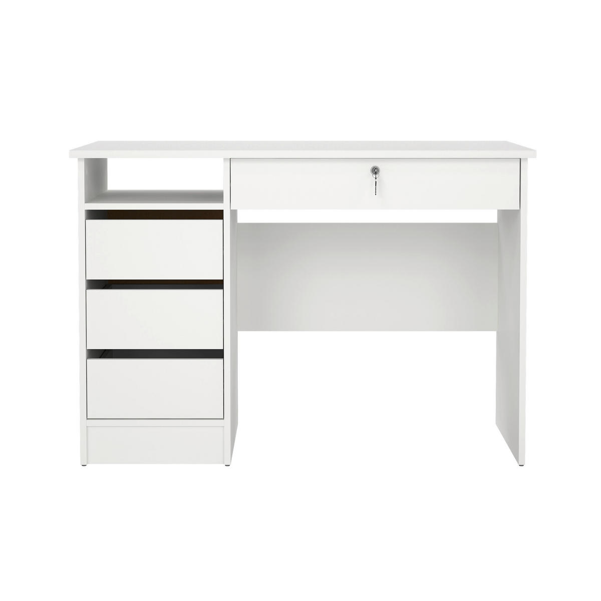 SCHREIBTISCH 109,3/48,5/75,6 cm  in Weiss  - Weiss, Modern, Holzwerkstoff (109,3/48,5/75,6cm) - MID.YOU
