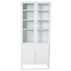 VITRINSKÅP  i vit  - vit, Design, metall/glas (80/190/41cm) - Livetastic