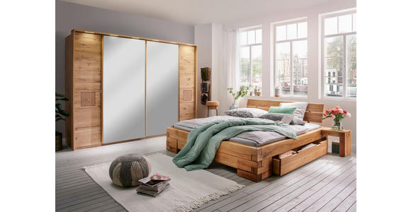 BETT 180/200 cm  in Eichefarben  - Eichefarben, Natur, Holz (180/200cm) - Linea Natura