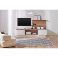 OBÝVACÍ STĚNA, bílá - bílá, Design, kompozitní dřevo - Celina