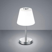 LED-TISCHLEUCHTE - Weiß/Nickelfarben, KONVENTIONELL, Glas/Metall (15/29cm) - Novel