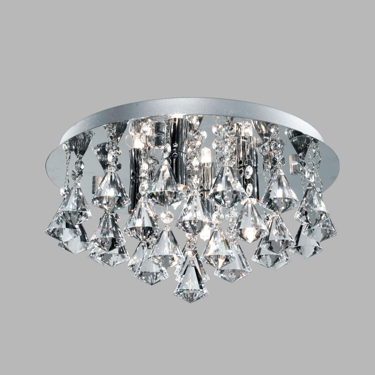 TAKLAMPA FÖR BADRUM Hanna 38/17.5 cm  - kromfärg, Design, metall/glas (38/17.5cm)