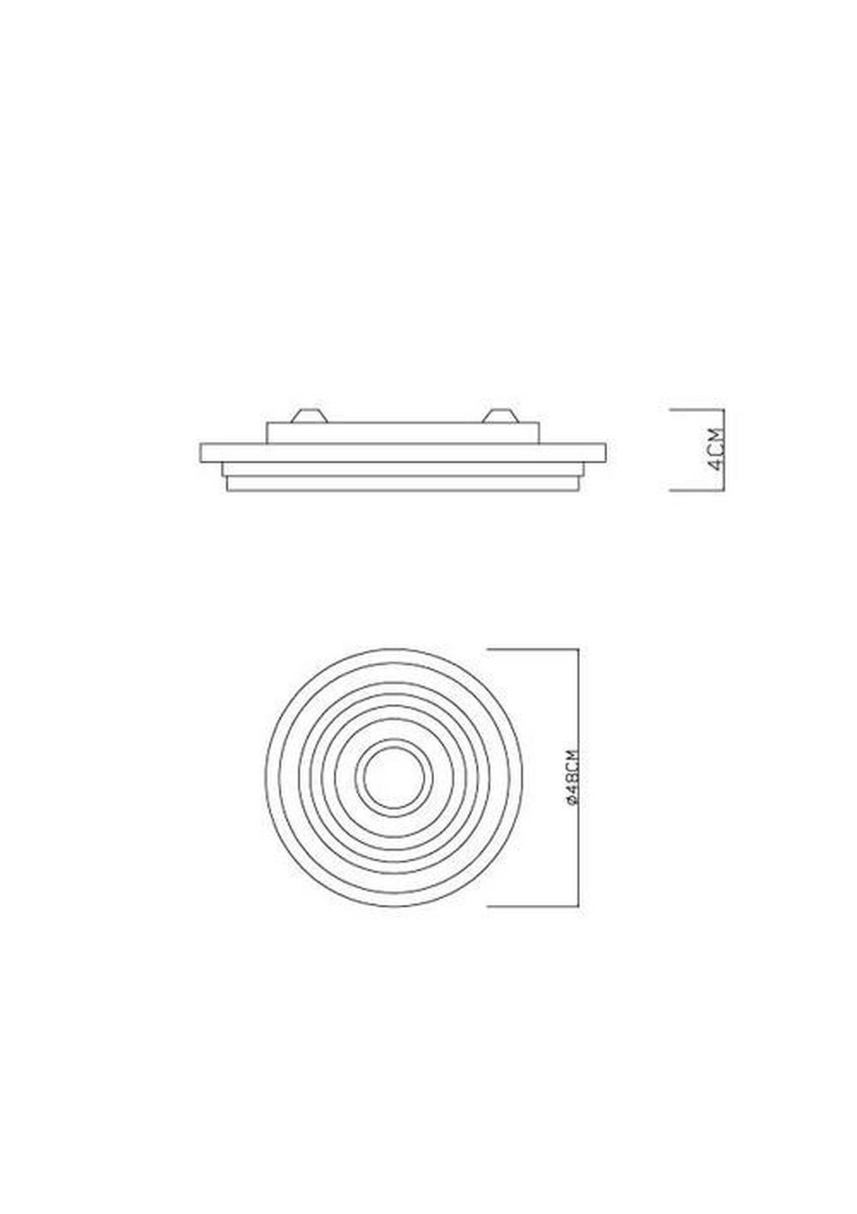 LED-DECKENLEUCHTE 46 W  50/7 cm    - Weiss/Anthrazit, Design, Kunststoff/Metall (50/7cm) - Globo