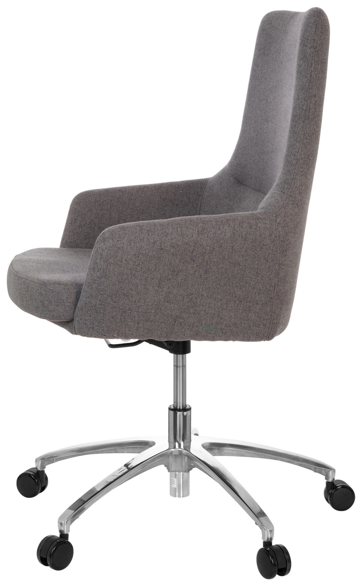 DREHSTUHL Flachgewebe Dunkelgrau  - Dunkelgrau/Silberfarben, Basics, Kunststoff/Textil (65/97/60cm) - MID.YOU