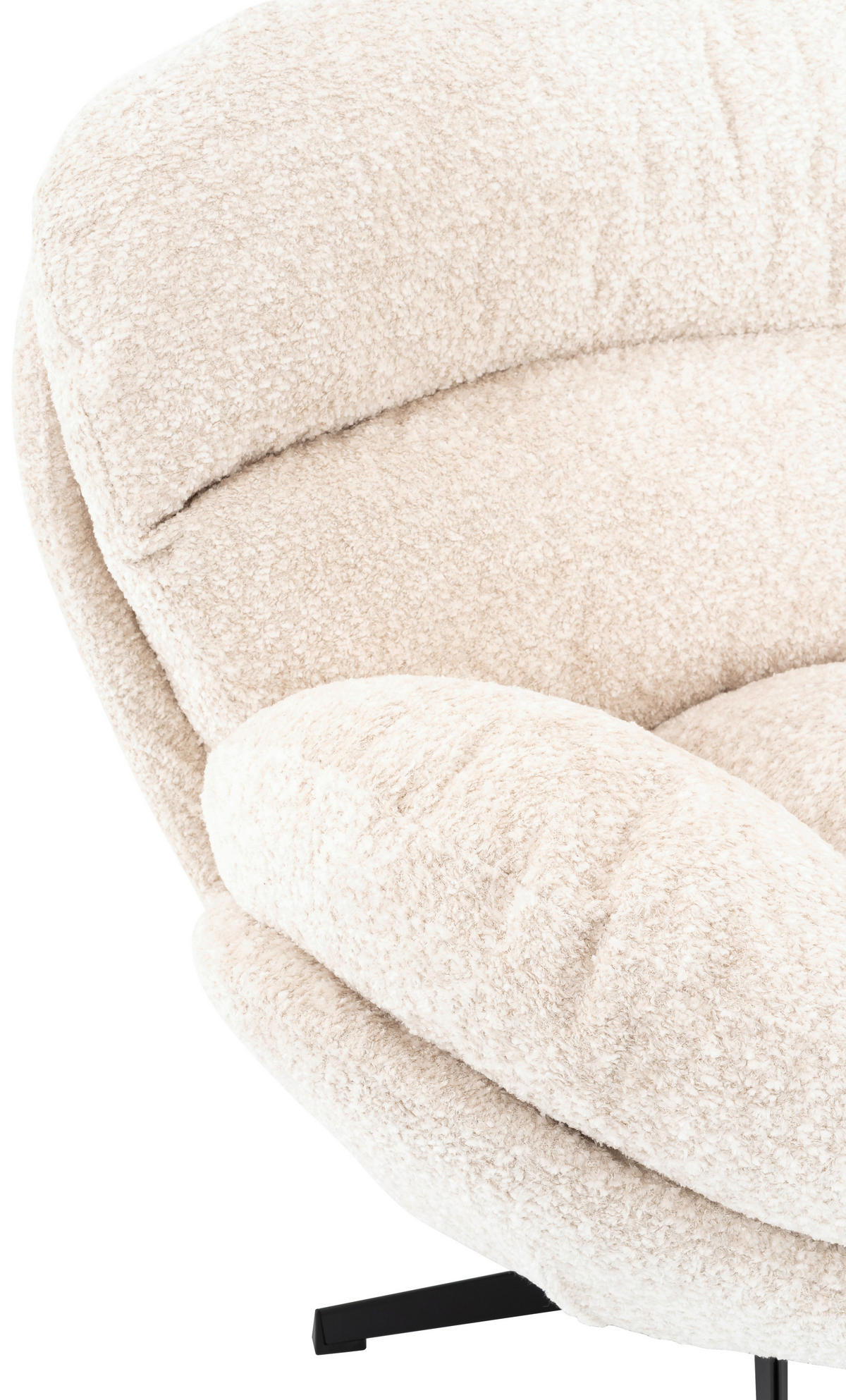 RELAXSESSEL Metall, Textil Schwarz, Beige  - Beige/Schwarz, Basics, Textil/Metall (97/98/93cm) - Carryhome