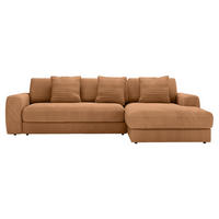 ECKSOFA in Cord Rostfarben  - Rostfarben/Schwarz, Modern, Kunststoff/Textil (302/182cm) - Carryhome