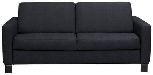 CANAPEA EXTENSIBILĂ piele, textil negru  - negru, Konventionell, metal/textil (190/87/100cm) - Celina Home