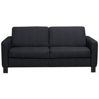 CANAPEA EXTENSIBILĂ textil, piele negru  - negru, Konventionell, metal/textil (190/87/100cm) - Celina Home