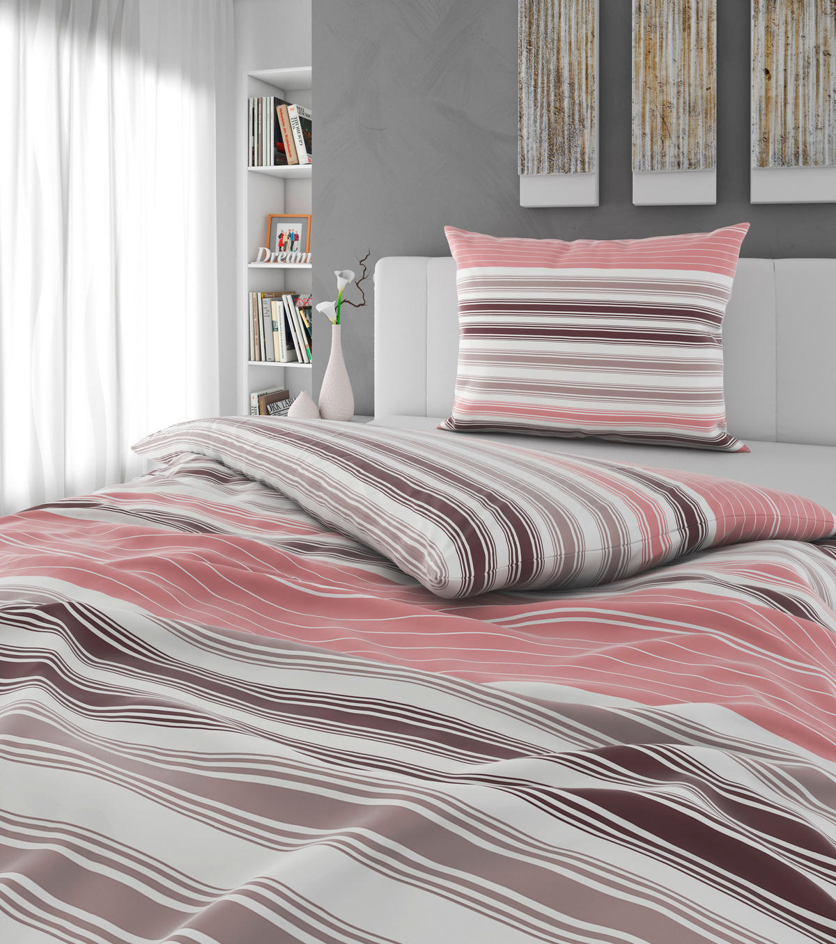 BETTWÄSCHE Satin 140/200 cm  - Rosa, KONVENTIONELL, Textil (140/200cm) - Esposa