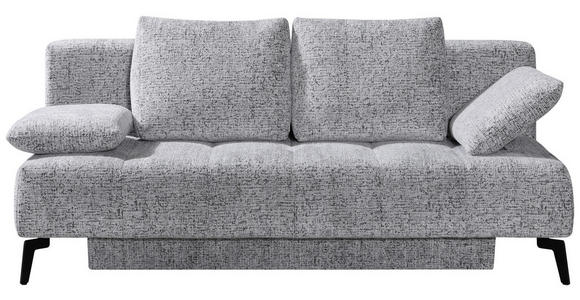 SCHLAFSOFA  in Webstoff Hellgrau  - Hellgrau/Schwarz, Design, Textil/Metall (209-235/90/100cm) - Novel