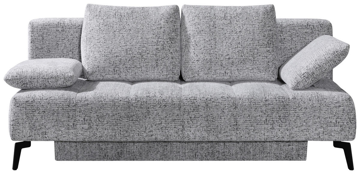 KANAPÉÁGY textil szürke  - fekete/szürke, Design, textil/fém (209-235/90/100cm) - Novel