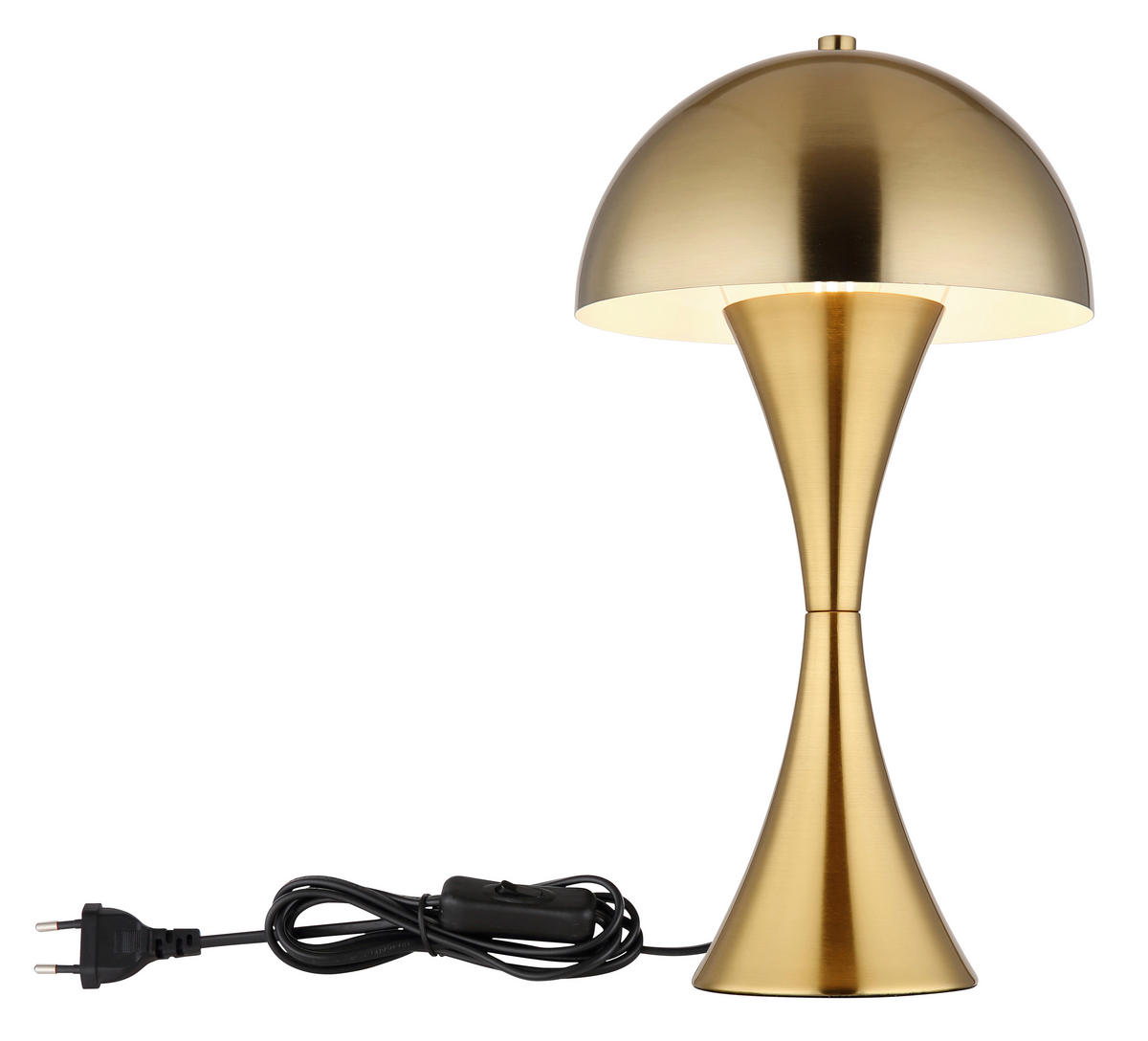 STOLNÍ LAMPA, E27, 20/36,1 cm  - bílá/barvy mosazi, Design, kov/plast (20/36,1cm) - Globo