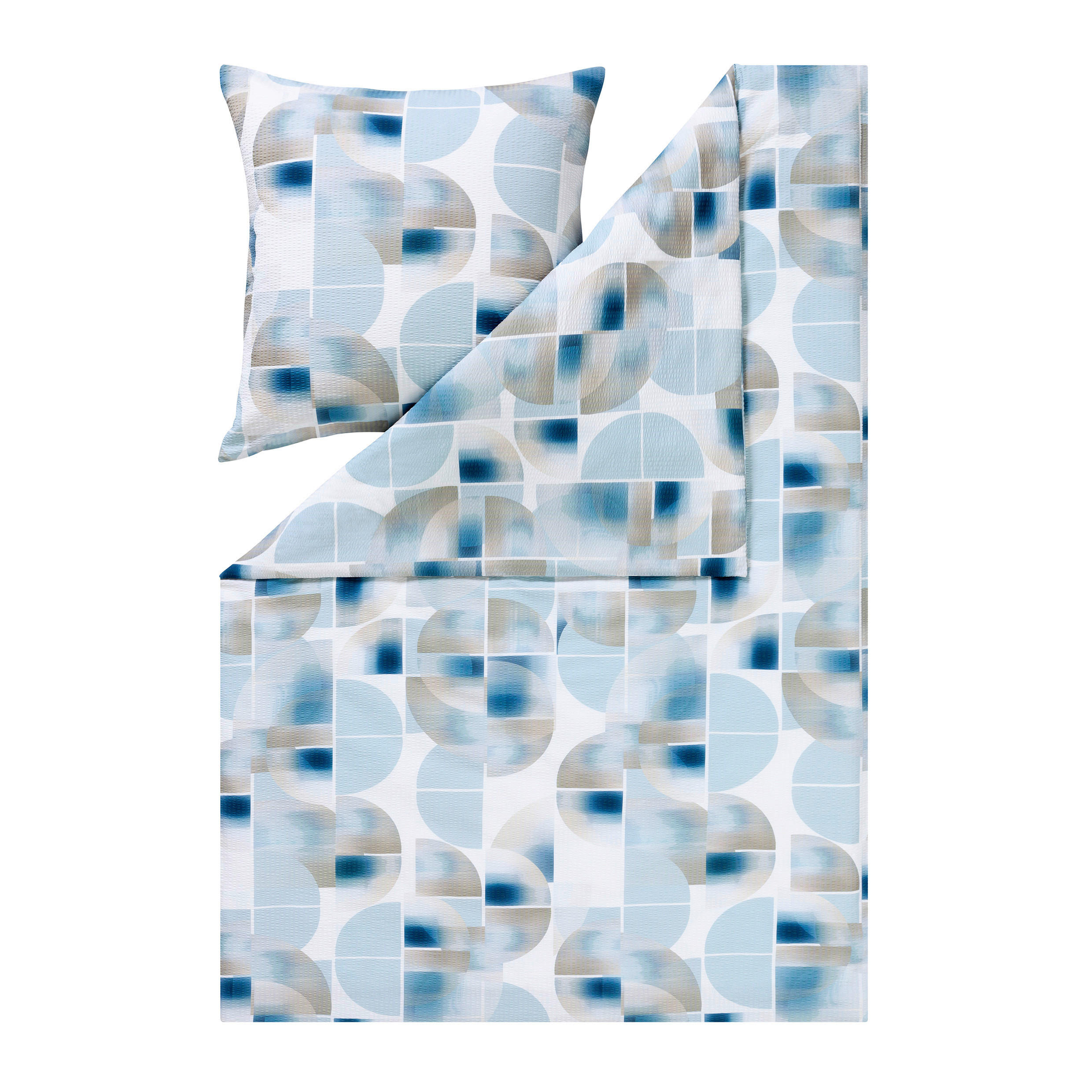 BETTWÄSCHE Impulse Seersucker 135/200 cm  - Türkis, Design, Textil (135/200cm) - Estella
