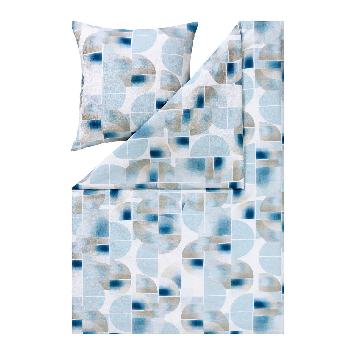 BETTWÄSCHE Impulse Seersucker 135/200 cm  - Türkis, Design, Textil (135/200cm) - Estella