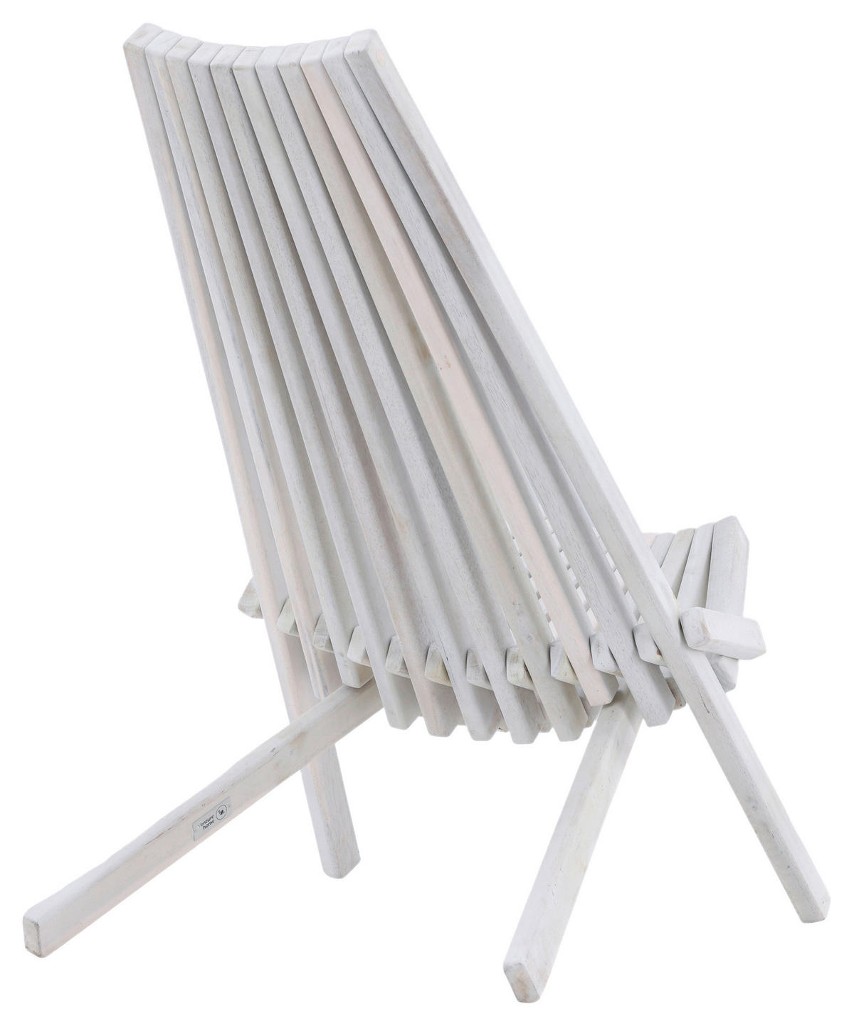 STRANDSTUHL Akazie Weiß  - Weiß, KONVENTIONELL, Holz (57/79/73cm) - Gardenson