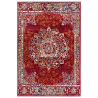 FLACHWEBETEPPICH  Wohnzimmer 140/200 cm Luxor Rot, Multicolor rechteckig  - Rot/Multicolor, Design, Kunststoff/Textil (140/200cm) - Hanse Home