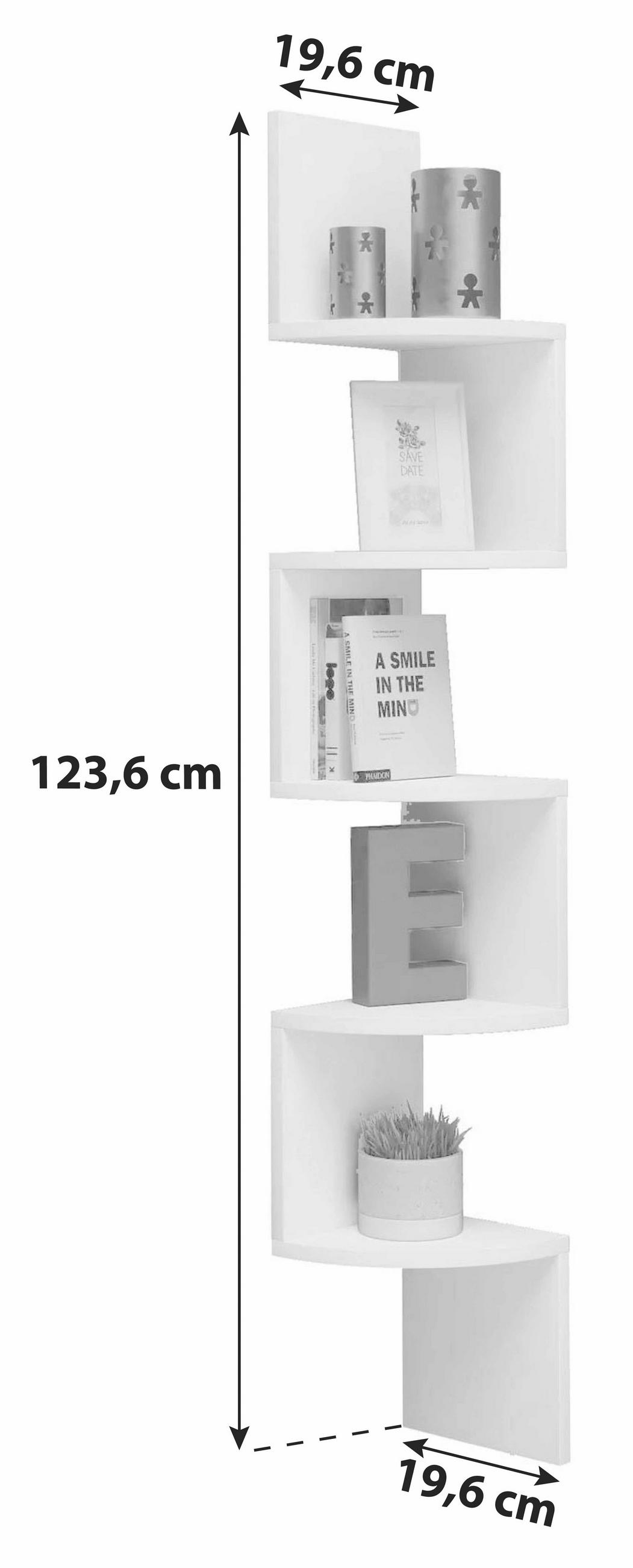 ECKREGAL - Nussbaumfarben, Basics, Holzwerkstoff (19,6/123,6/19,6cm) - MID.YOU