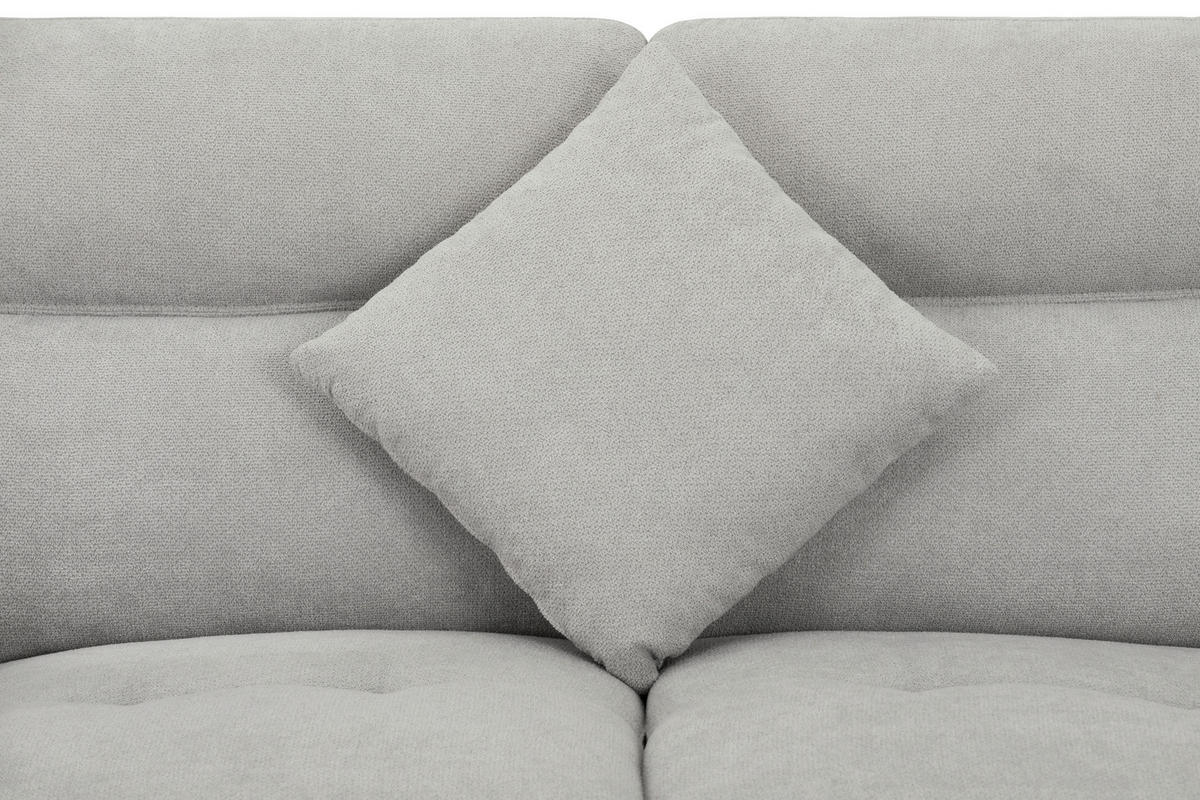 BOXSPRINGSOFA in Textil Grau  - Schwarz/Grau, KONVENTIONELL, Textil/Metall (215/92/94cm) - Livetastic