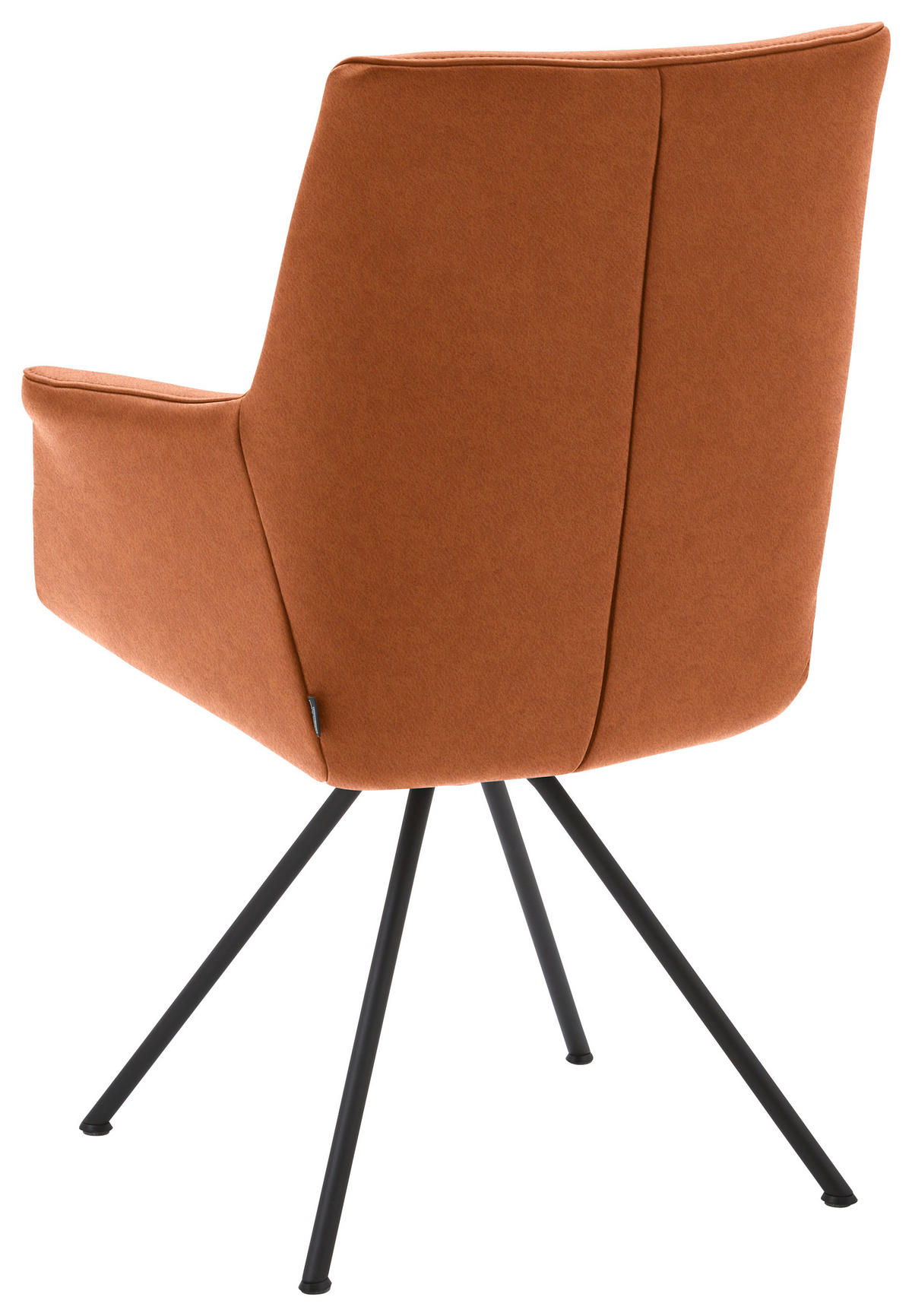 ARMLEHNSTUHL  in Stahl Echtleder pigmentiert  - Kastanienfarben/Schwarz, Design, Leder/Metall (65/91/63cm) - Dieter Knoll