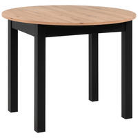 ESSTISCH in Holzwerkstoff  - Schwarz/Eiche Artisan, Basics, Holzwerkstoff (100/75cm) - MID.YOU