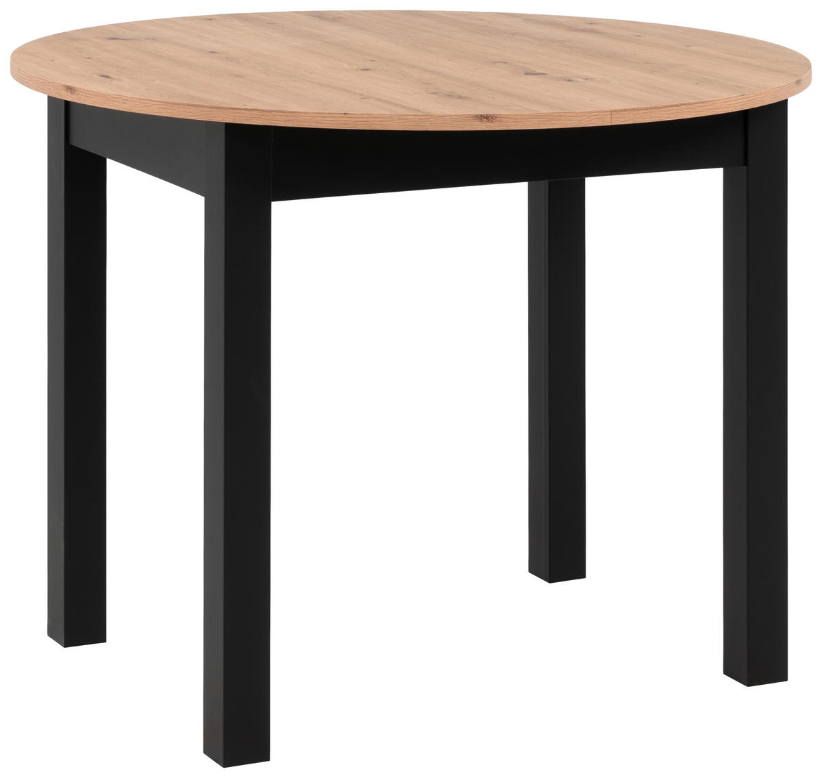 ESSTISCH in Holzwerkstoff  - Schwarz/Eiche Artisan, Basics, Holzwerkstoff (100/75cm) - MID.YOU