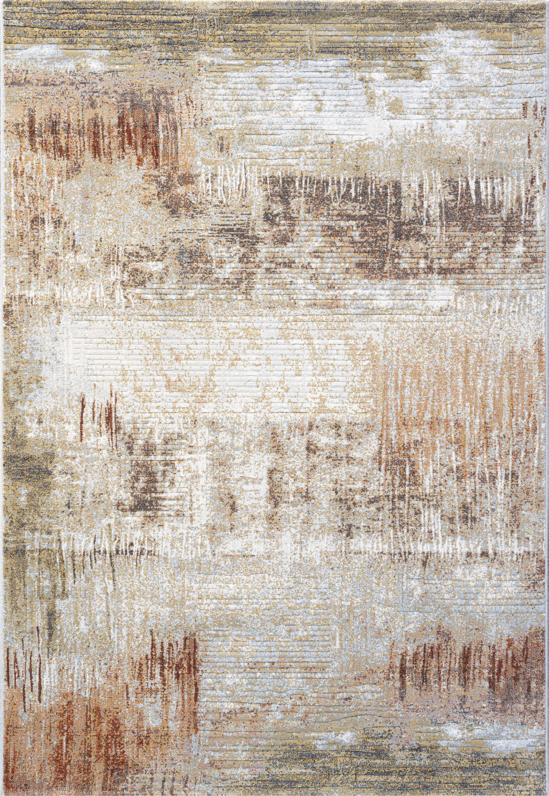 WEBTEPPICH 80/150 cm Argentum Braun, Grau, Terracotta  - Terracotta/Braun, KONVENTIONELL, Kunststoff/Textil (80/150cm) - Novel