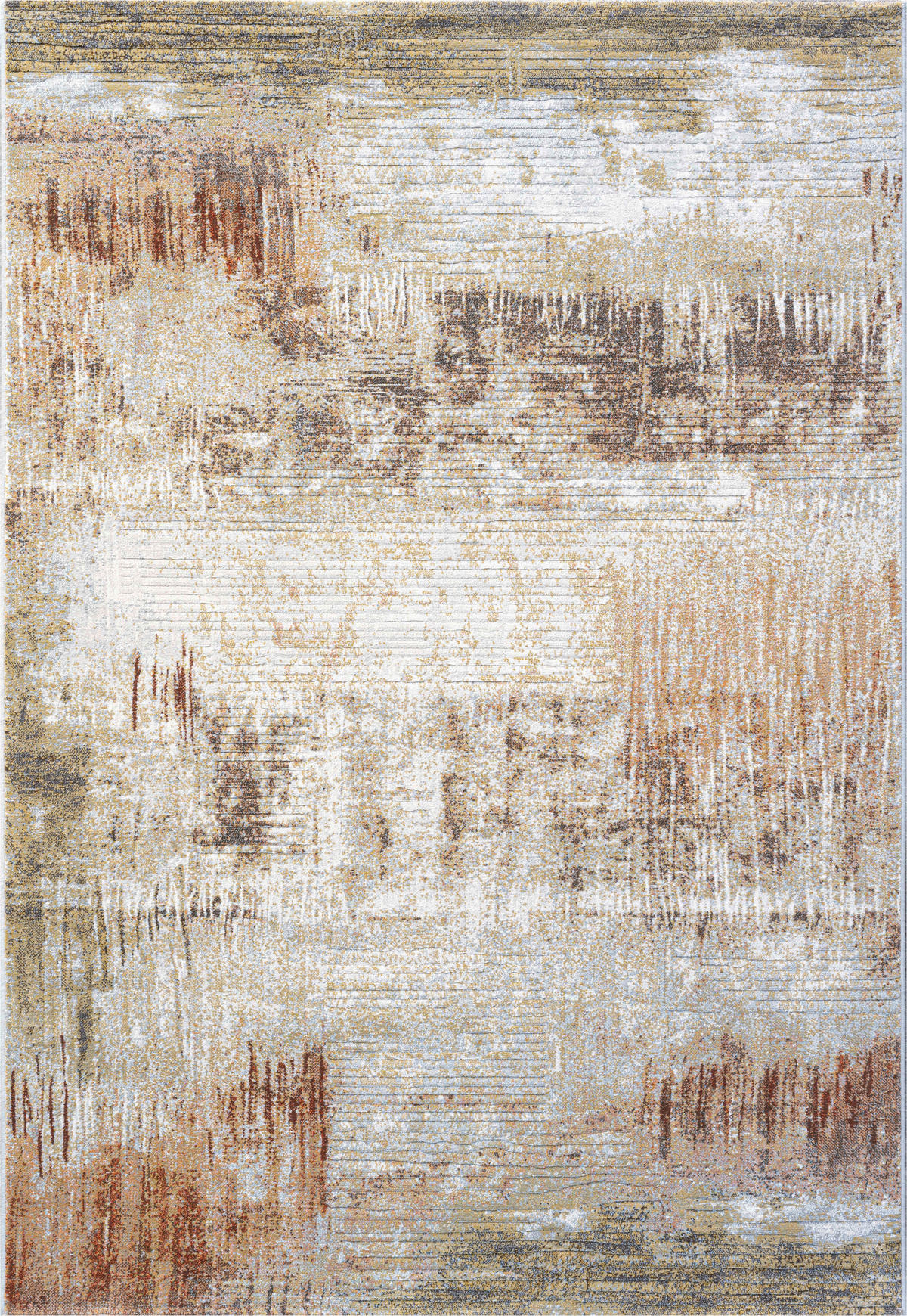 WEBTEPPICH 120/170 cm Argentum Braun, Grau, Terracotta  - Terracotta/Braun, KONVENTIONELL, Kunststoff/Textil (120/170cm) - Novel