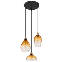 HÄNGELEUCHTE 46/150 cm    - Klar/Messingfarben, Konventionell, Glas/Metall (46/150cm) - Globo