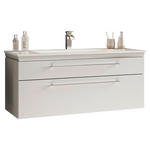 WASCHTISCHKOMBI 122 cm  - Chromfarben/Weiß, MODERN, Holzwerkstoff/Stein (122cm) - Novel