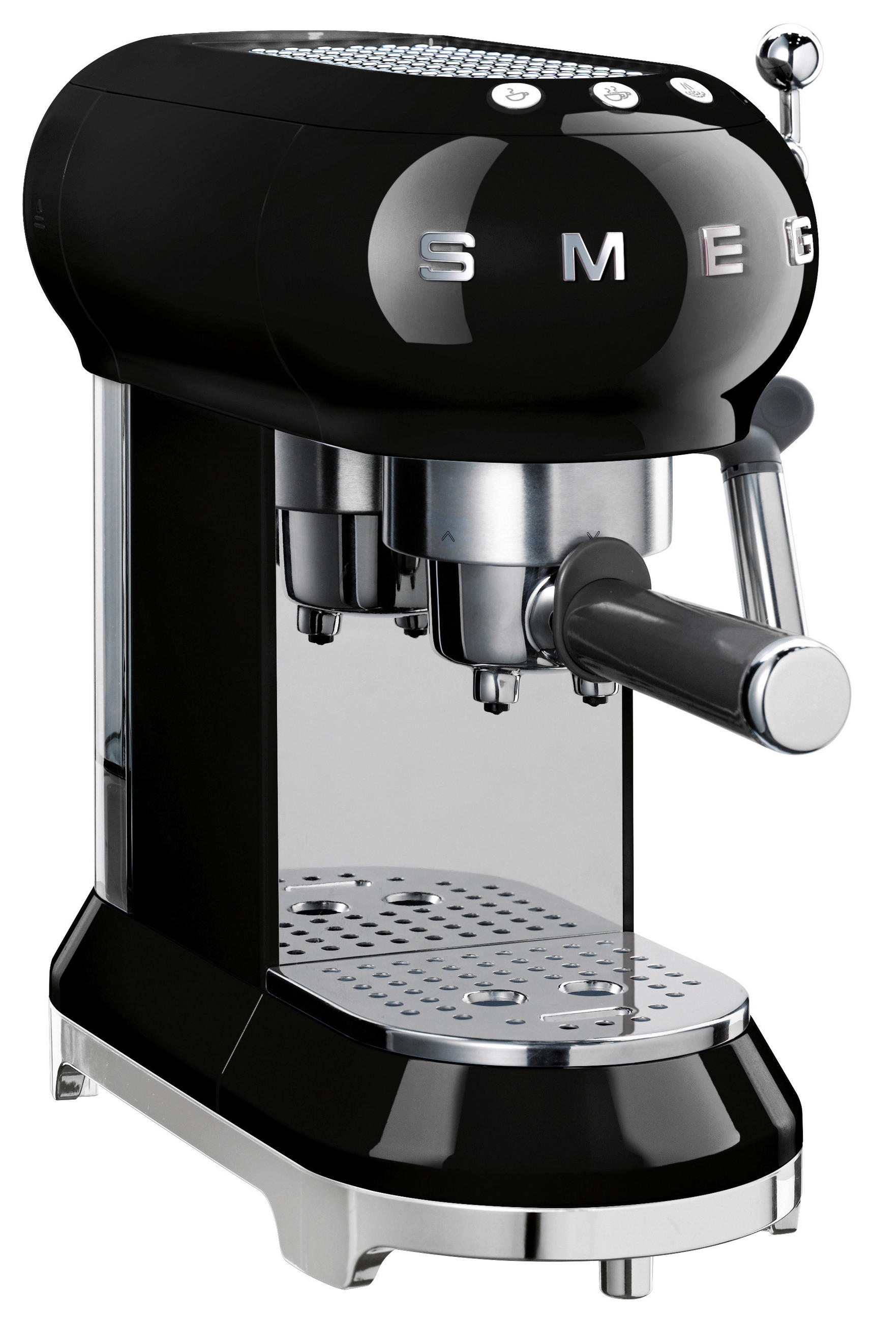 ESPRESSOMASCHINE  - Schwarz, Basics, Kunststoff/Metall (14,9/33/33cm) - SMEG