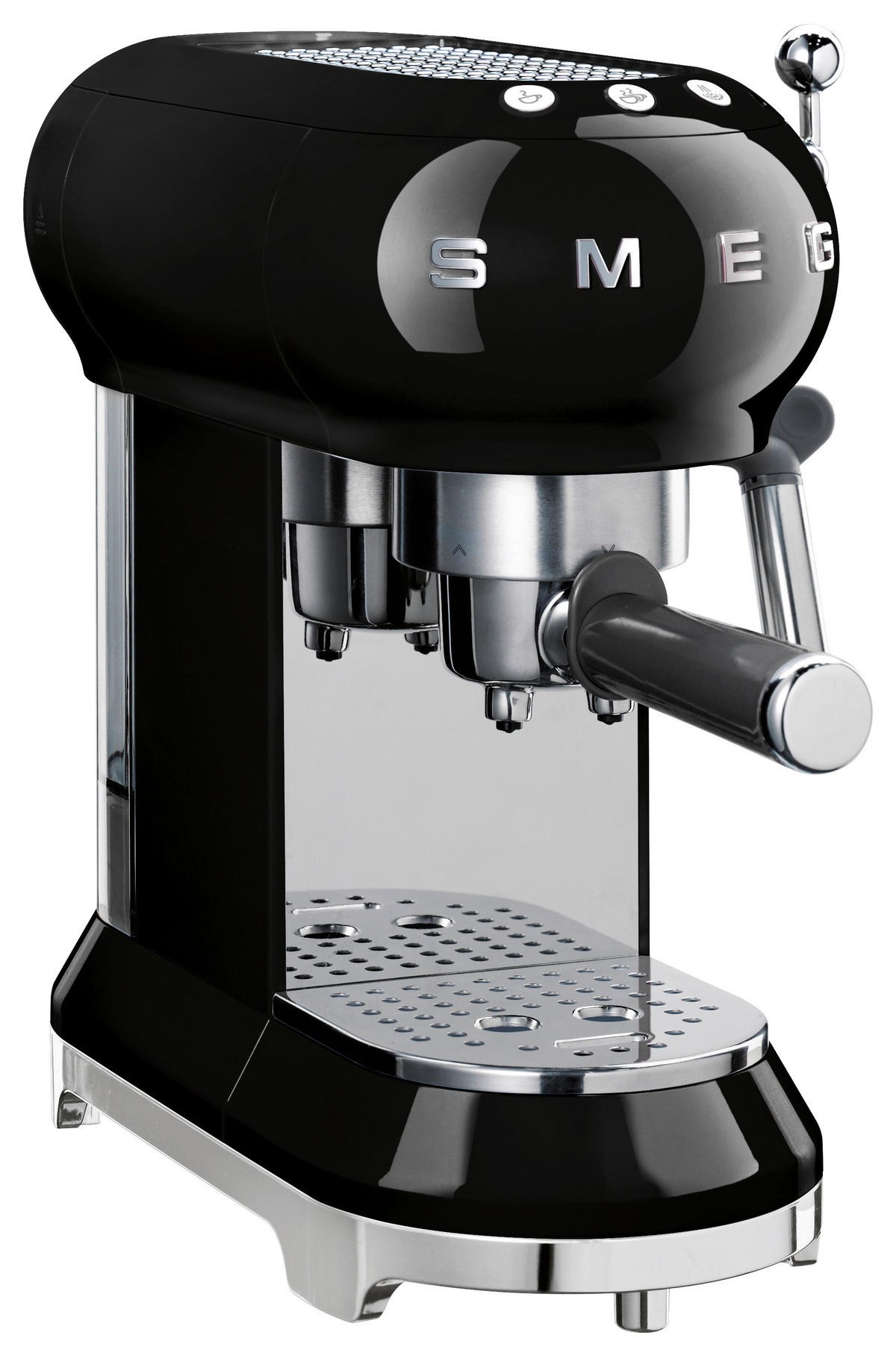 ESPRESSOMASCHINE  - Schwarz, Basics, Kunststoff/Metall (14,9/33/33cm) - SMEG