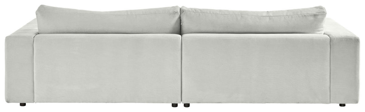 3-SITZER-SOFA in Feincord Hellgrau  - Hellgrau/Schwarz, Design, Kunststoff/Textil (290/86/127cm) - Lomoco